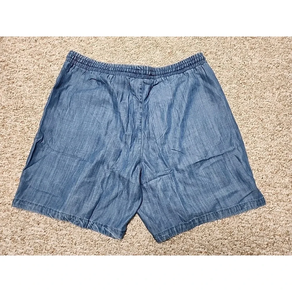 Coolibar Womens XXL Everglade ChambrayPull On Shorts UPF 50+ UV Protection‎ NWT
